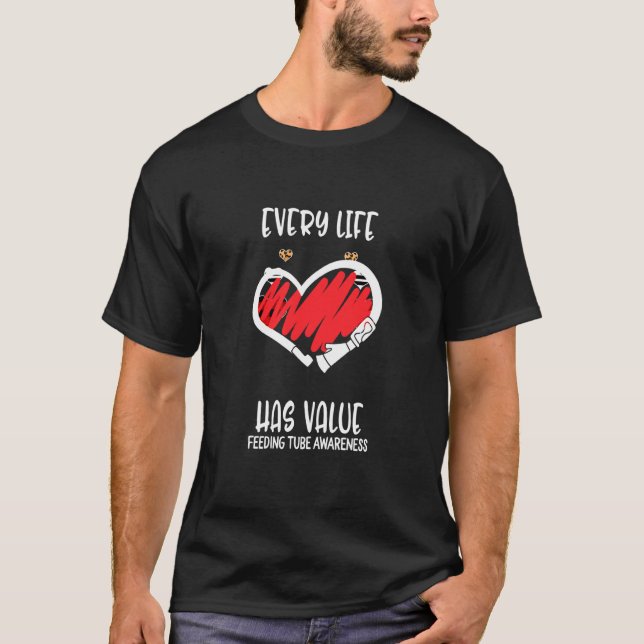 Camiseta Cada Vida Tiene Valor Cinta de Concientización sob (Anverso)