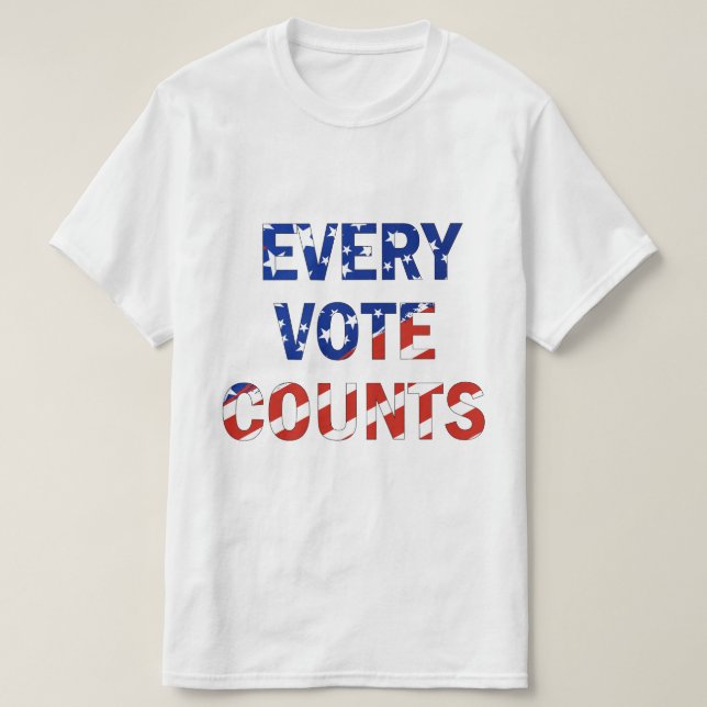 Camiseta "Cada voto cuenta" elecciones presidenciales en Es (Diseño del anverso)