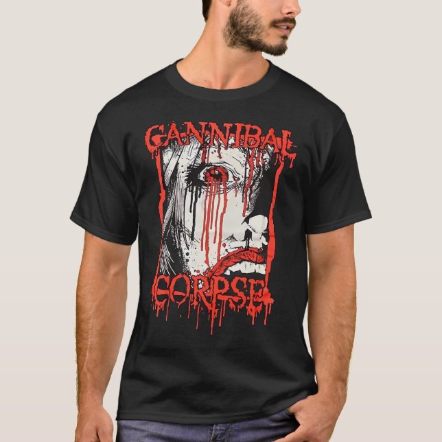 Camiseta cadáver caníbal banda superior (Anverso)