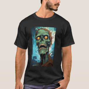 Camiseta Cadáveres de cabeza zombi rotundos Creepy Spooky H