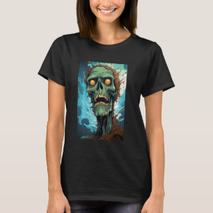 Camiseta Cadáveres de cabeza zombi rotundos Creepy Spooky H