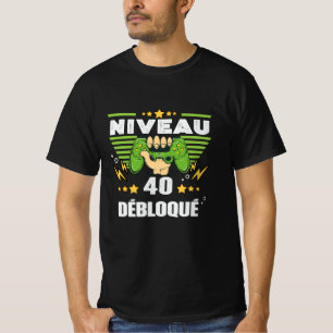 Camiseta Cadeau 40 ans Anniversario Gamer Niveau 40