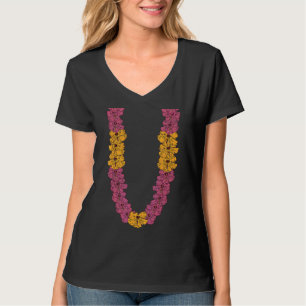 Camiseta Cadena de flores hawaiana Hibiscus Summer Vacation