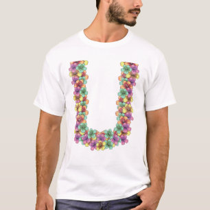 Camiseta Cadena de flores hawaianas tropicales