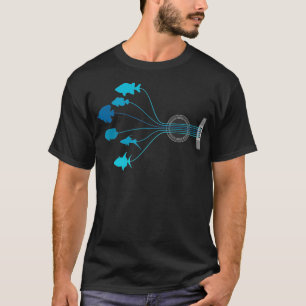 Camiseta Cadena de guitarra, guitarra acústica, guitarra ma