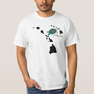 Camiseta Cadena de islas Hawái - Tortuga de la bahía de Han