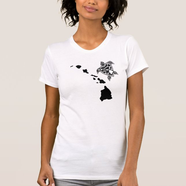 Camiseta Cadena de islas Hawaii - Tortuga Hawaii (Anverso)