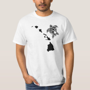 Camiseta Cadena de las islas de Hawaii - tortuga de Hawaii