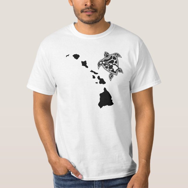 Camiseta Cadena de las islas de Hawaii - tortuga de Hawaii (Anverso)