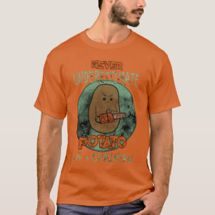 Camiseta Cadena de motosierra de papa enojada espeluznante