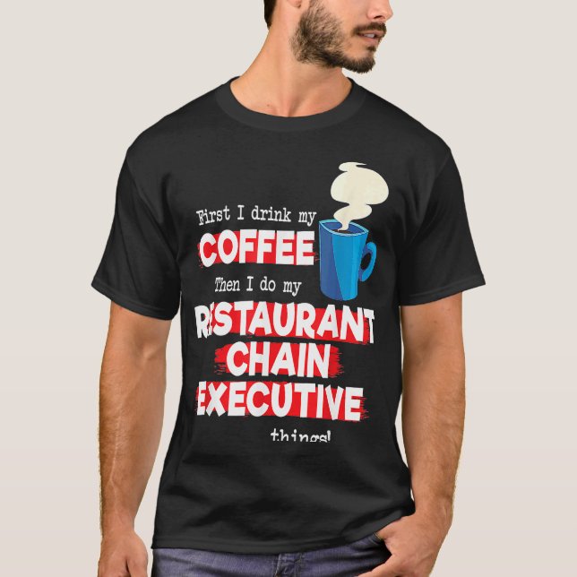 Camiseta Cadena de restaurantes ejecutivo y café (Anverso)