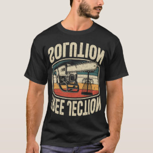 Camiseta Cadena de solución de proyección de árbol Chiste d