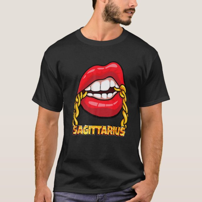 Camiseta Cadena Sagittarius Zo de los labios rojos de cumpl (Anverso)