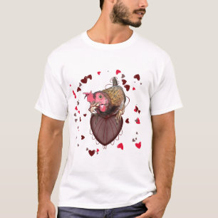 Camiseta Cadenas de corazón para el sacrificio de pollo