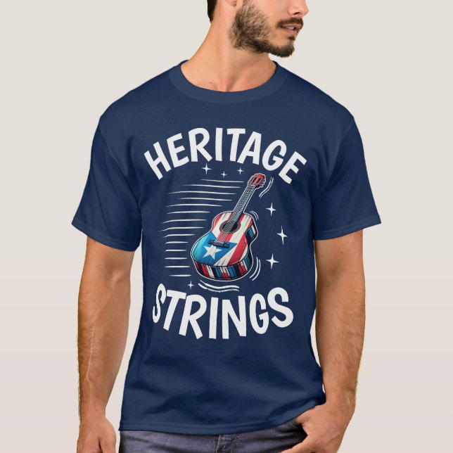 Camiseta Cadenas de guitarra del patrimonio hispano (Anverso)