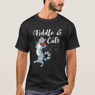 Camiseta Cadenas de instrumentos de música de país Fiddle y