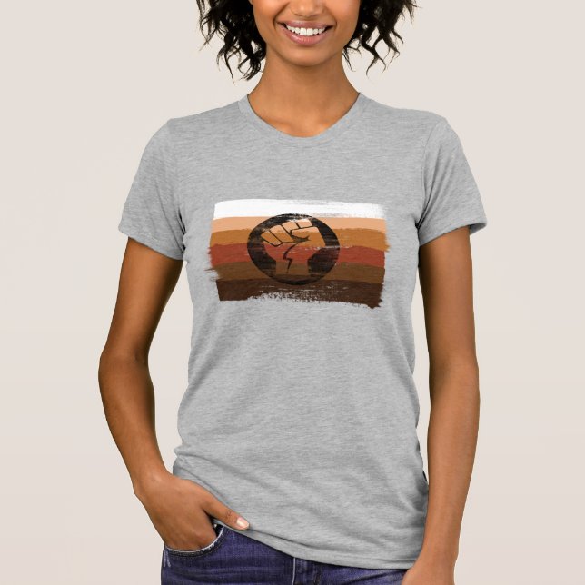 Camiseta CADENAS PINTADAS BIPOC y PESO (Anverso)