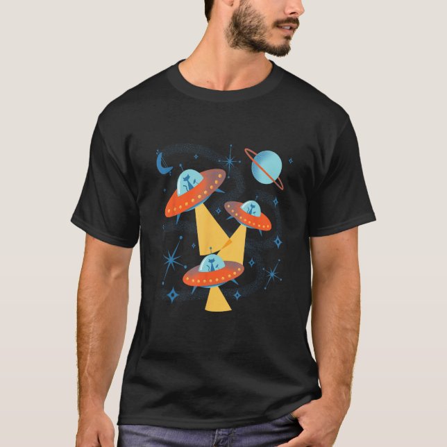 Camiseta Cadetes del espacio de la era atómica en salsa ret (Anverso)