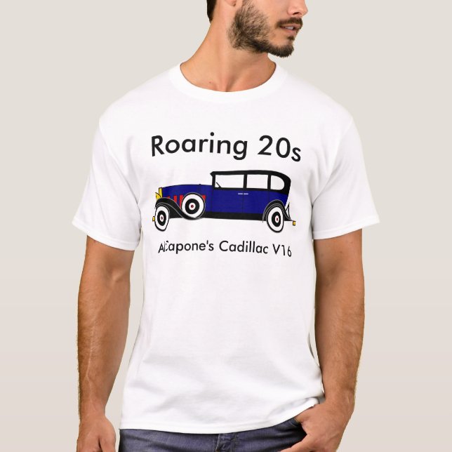 Camiseta Cadillac de Al Capone 16 V - Roaring 20 (Anverso)