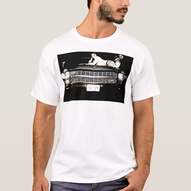 Camiseta Cadillac expuesto, de que es DROGA (Anverso)