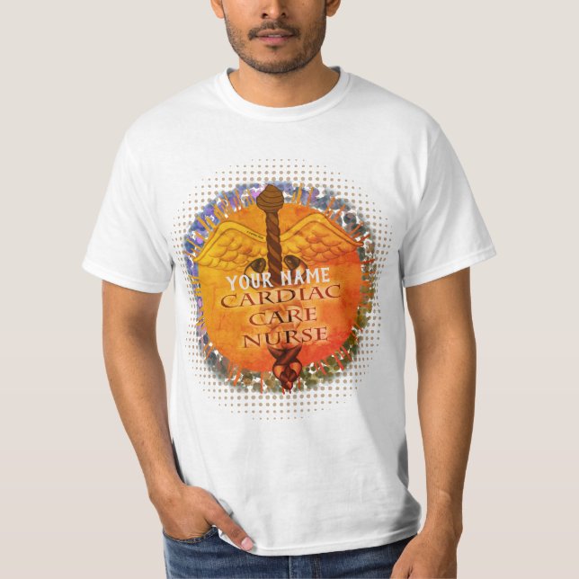 Camiseta Caduceo de Enfermera Cardíaca (Anverso)