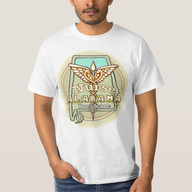 Camiseta Caduceo de Enfermera de Alabama (Anverso)
