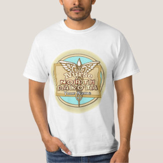 Camiseta Caduceo de enfermera de Dakota del Norte