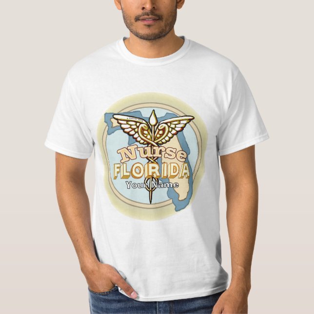 Camiseta Caduceo de Enfermera de Florida (Anverso)