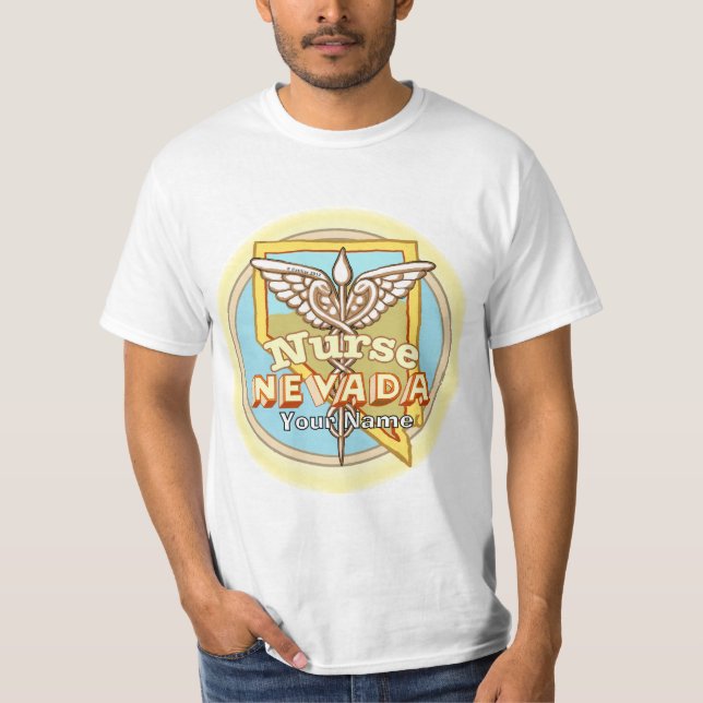 Camiseta Caduceo de enfermera de Nevada (Anverso)