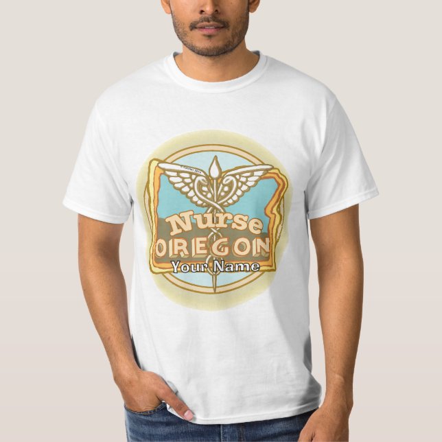 Camiseta Caduceo de Enfermera de Oregon (Anverso)