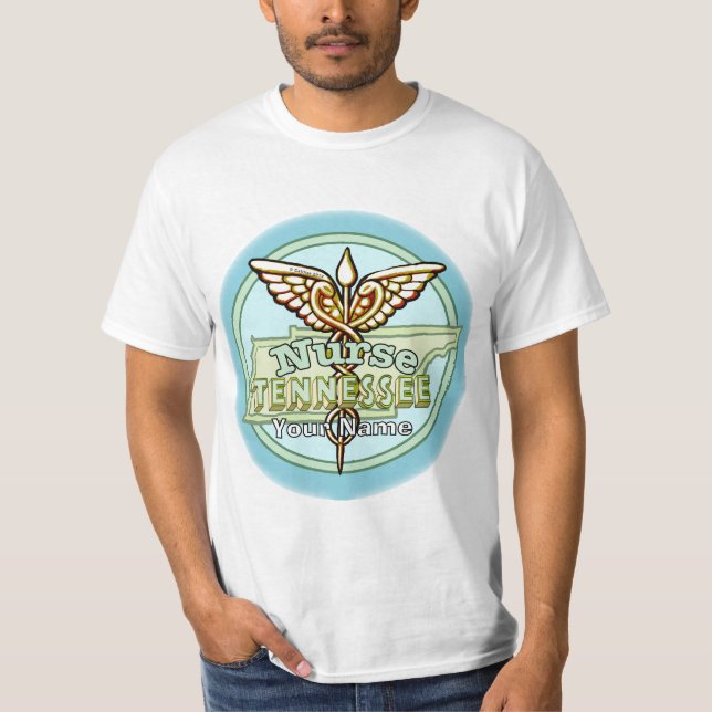 Camiseta Caduceo de Enfermera de Tennessee (Anverso)