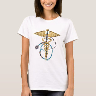 Camiseta Caduceo y estetoscopio