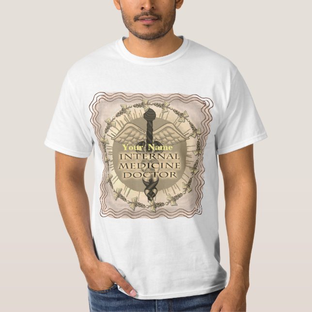 Camiseta Caduceus Médico de Medicina Interna T-Shirt (Anverso)