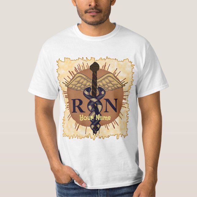 Camiseta caduceus R.N. Nurse T-Shirt (Anverso)