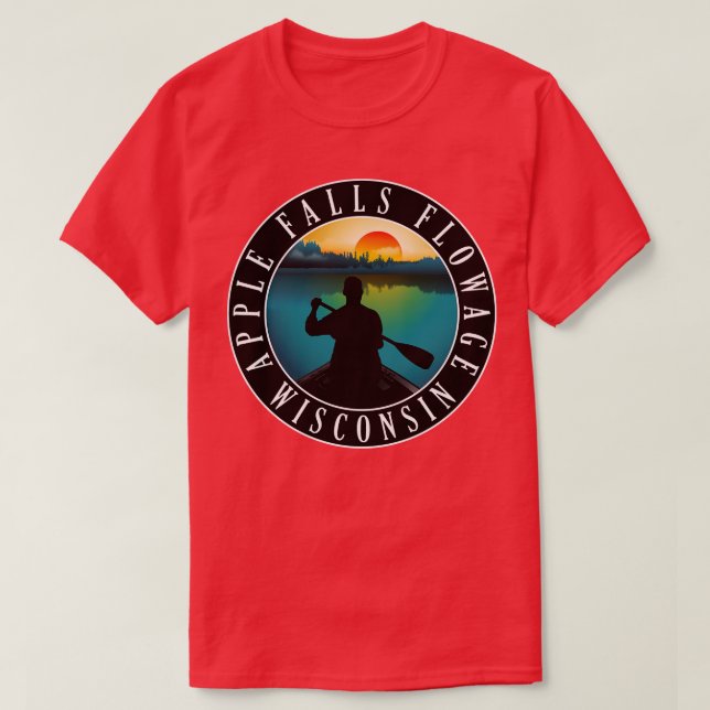 Camiseta Cae Apple Flowage Wisconsin Canoeing (Diseño del anverso)