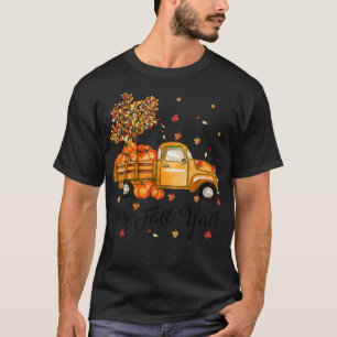 Camiseta Cae el árbol otoñal del camión de calabaza de otoñ