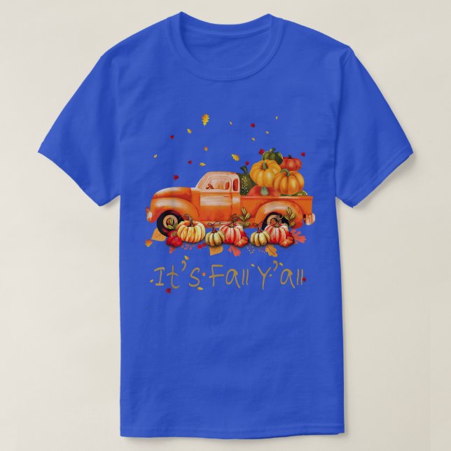 Camiseta Cae El Camión De Calabaza De Otoño Cae Más De (Diseño del anverso)