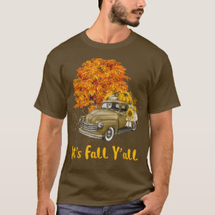 Camiseta Cae El Camión De Calabaza Del Otoño Del Árbol De O