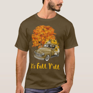 Camiseta Cae El Camión De Calabaza Del Otoño Del Árbol De O