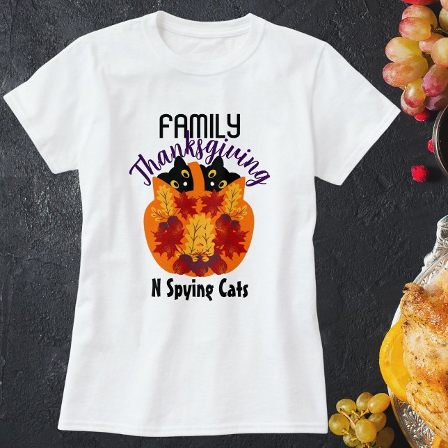 Camiseta Cae el otoño en la familia de los gatos de espiona (Subido por el creador)
