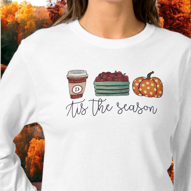 Camiseta Cae esta temporada café manzanas calabaza Monogram (Subido por el creador)