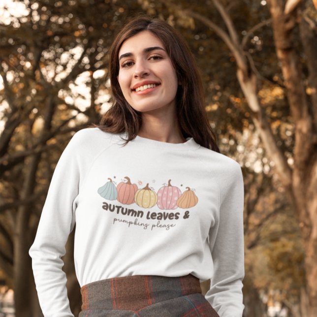 Camiseta Cae hojas y calabazas otoñales (Subido por el creador)