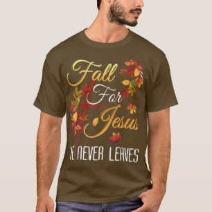 Camiseta Cae Jesús Nunca Deja El Cristo Religioso Otoño