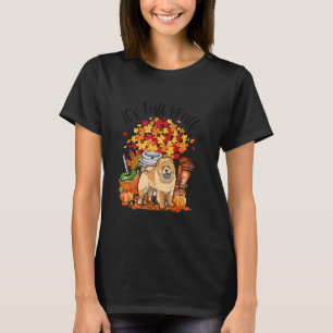Camiseta Cae la Calabaza de Chow Chow en otoño