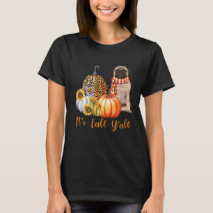 Camiseta Cae la calabaza de leopardo de pug de pug