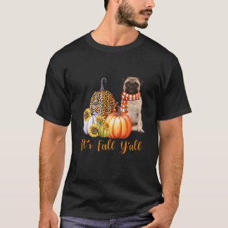 Camiseta Cae la calabaza de leopardo de pug de pug