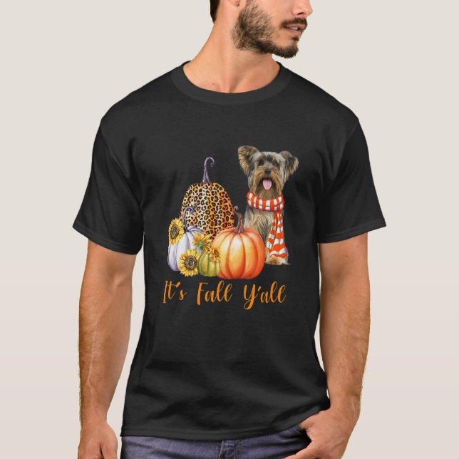 Camiseta Cae la calabaza de leopardo en Yorkie (Anverso)