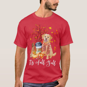 Camiseta Cae la Calabaza de Perro de Yall Labrador otoño