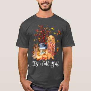 Camiseta Cae la calabaza de perro del Golden Retriever del 
