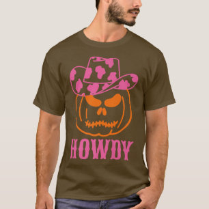Camiseta Cae la Calabaza Retro Howdy Halloween Otoño Occide
